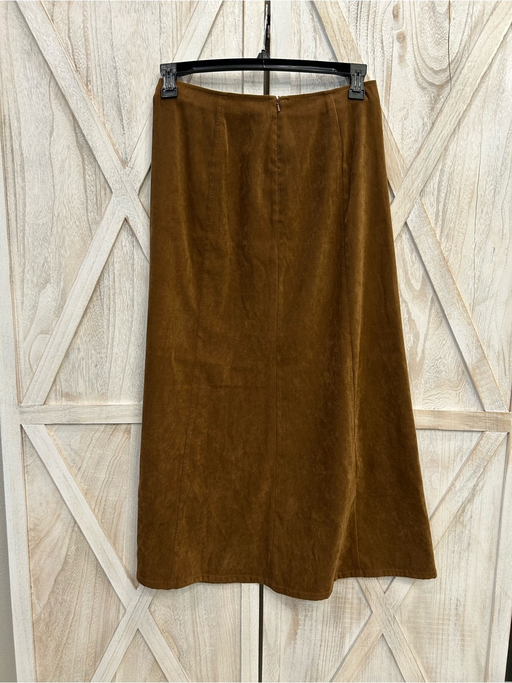 Harold's Brown Suede-Look A-Line Skirt - Picture 2 of 6